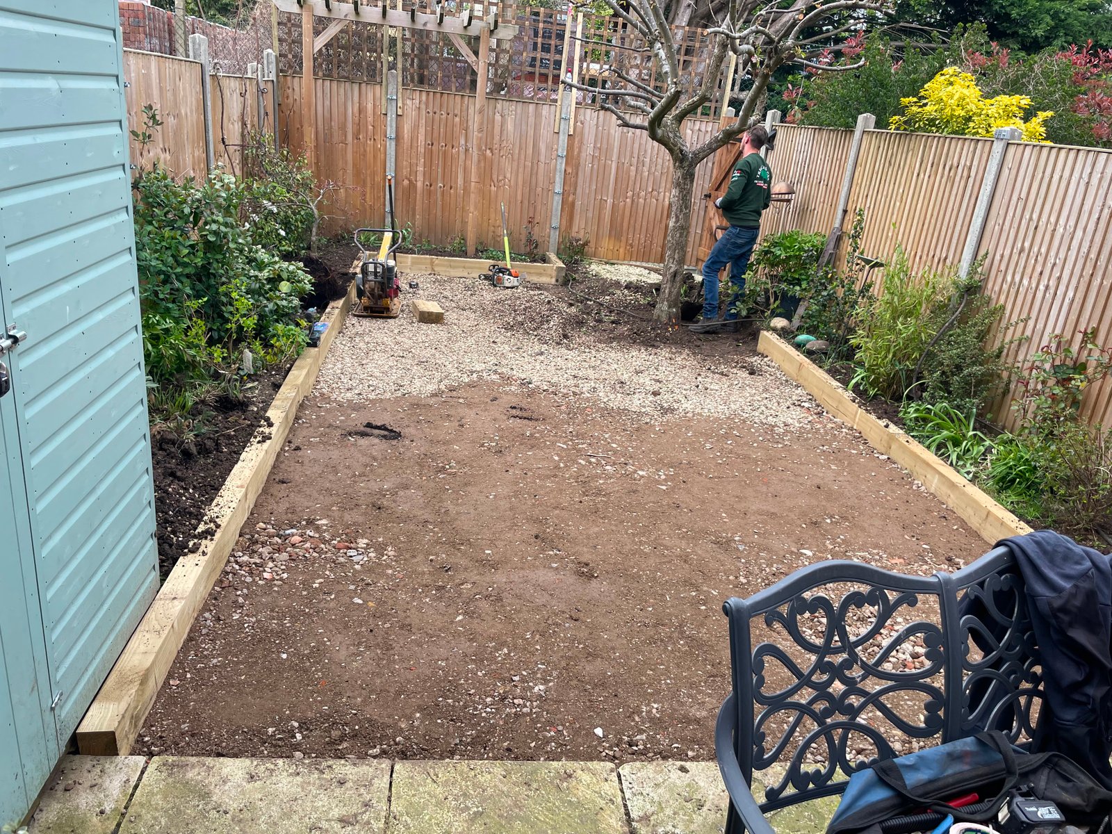 Patio in progress